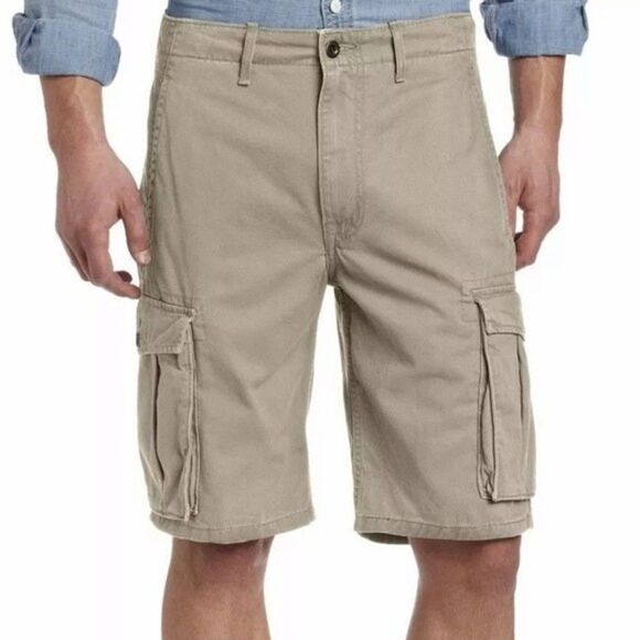 Levi’s Khaki Cargo Shorts Size 30 Thick Y2K - Picture 1 of 8